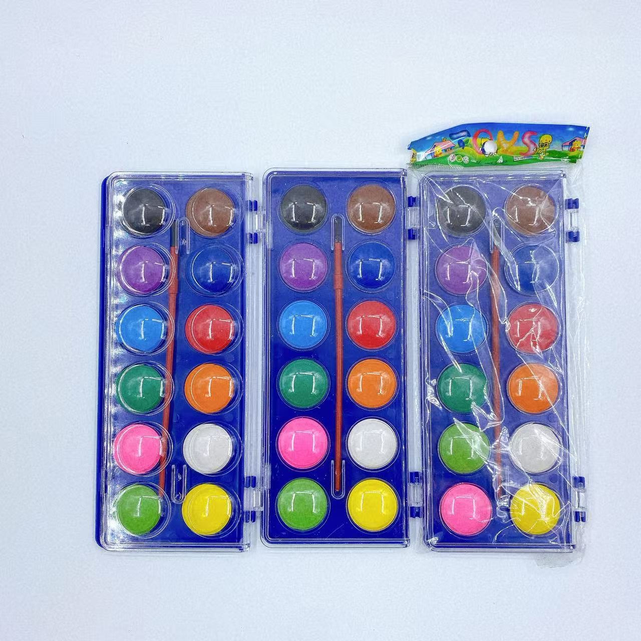 12 caja de color conjunto de pintura sólida pintura infantil pintura pintura pintura pintura acuarela pintura para principiantes