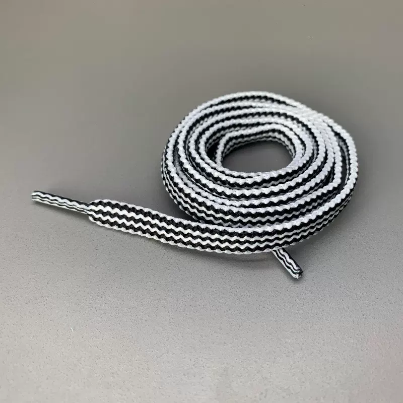 适配男女面包鞋运动板鞋潮流箭纹波浪纹扁平浪凡鞋带斑马鞋带条纹