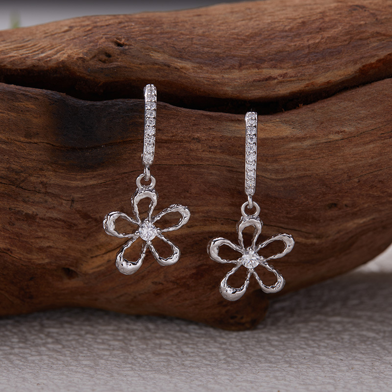 3g Weight Zircon Inlay Material Rings, Jewelry Set Classification cable chain Chain Type 1 Piece Quantity Casual, Daily Occasion 925 Sterling Silver Material Book, Flower Pattern All Seasons Season Women's Gender Elegant, Sweet, Simple Style, Korean Style Style 1 Piece 925 Sterling Silver Book Flower Zircon Cable Chain Rings Jewelry Set 19