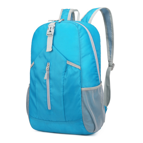 Cross-border outdoor folding bag with printable logo, hiking bag, water-repellent backpack, factory direct sales and wholesale