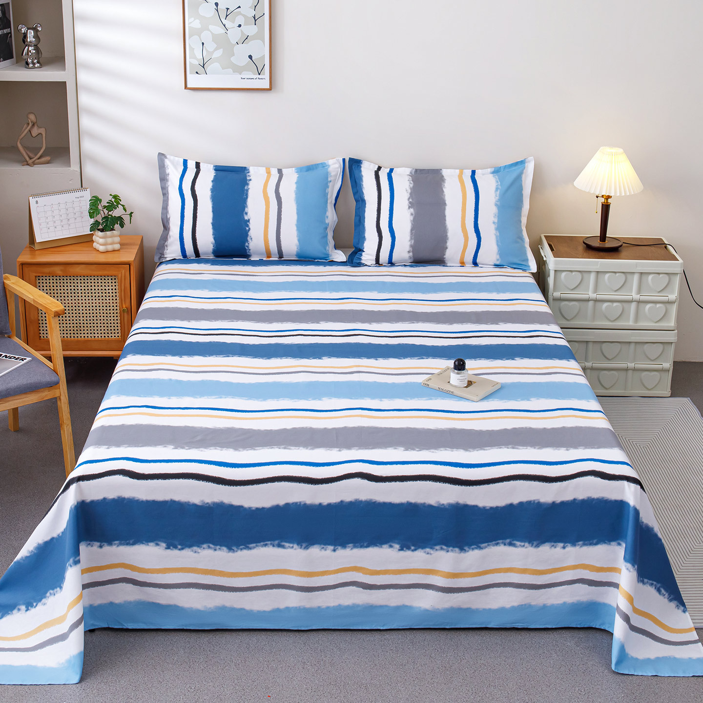 100% algodón sábanas dormitorio de estudiantes cubierta de cama individual niños de verano una sola pieza engrosada edredón al por mayor image 37