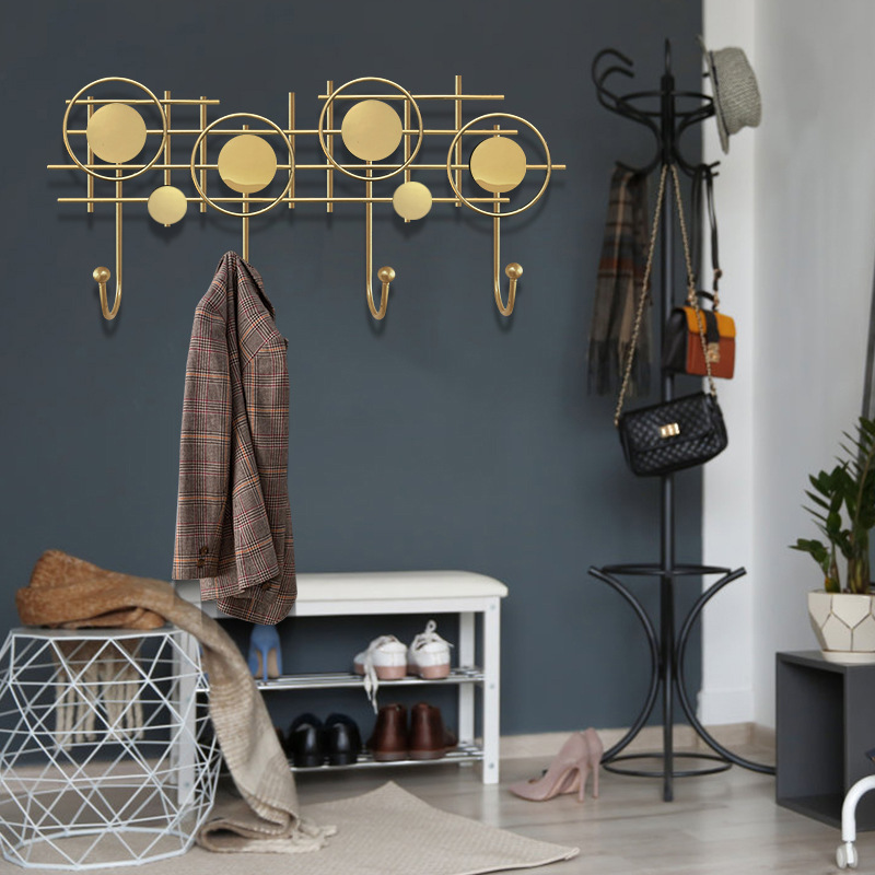 Entrada simple moderna ropa creativa gancho sala de entrada gancho de la capa gancho de metal de moda