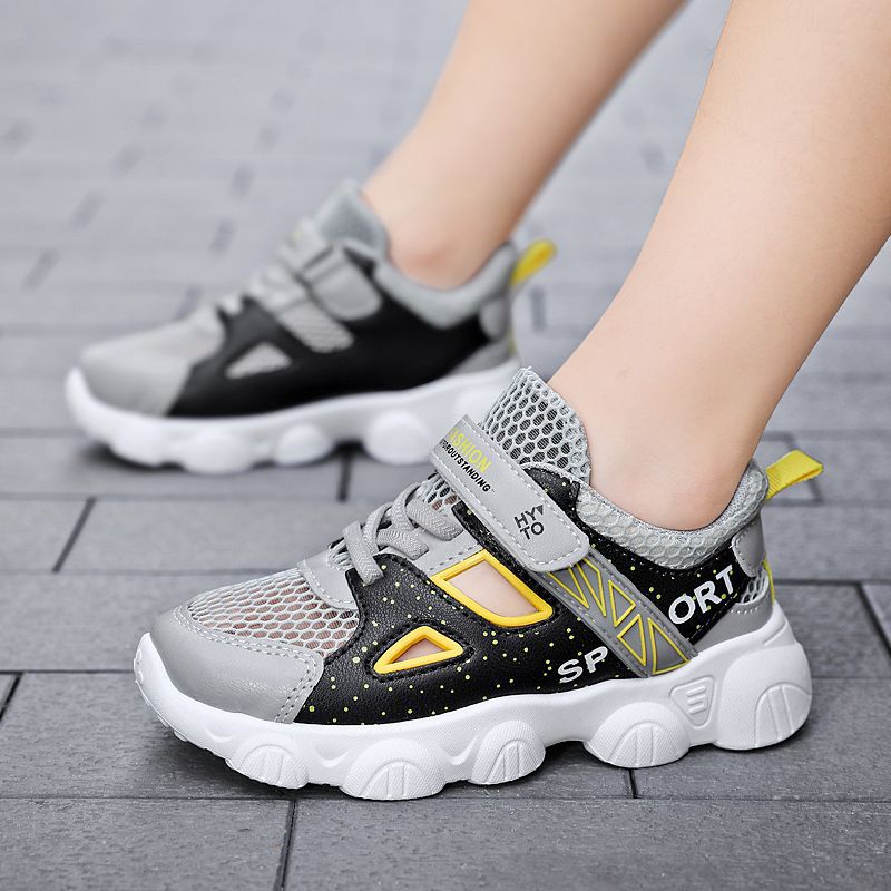 Zapatos para niñas 2024 verano nuevas sandalias para niños zapatos de deporte transpirables de red única para niñas zapatos de correr flexibles