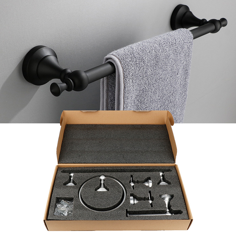Barra horizontal toalla rack traje espacio Barra de toalla de aluminio toalla anillo higiénico rollo tejido rack ropa gancho traje de baño