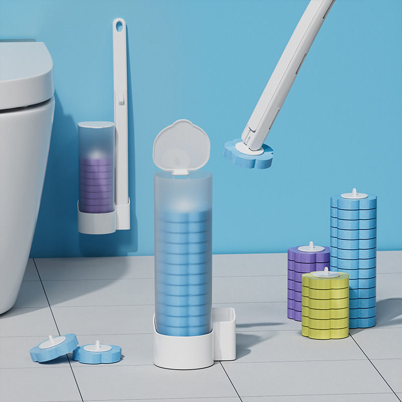 Disposable toilet brush household decontamination no dead angle toilet cleaning brush replaceable head disposable toilet brush suit