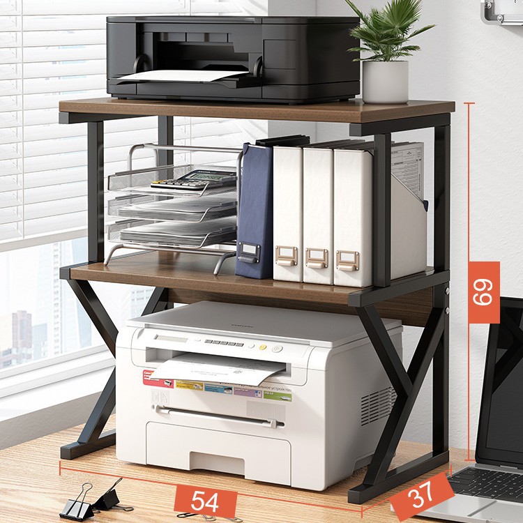 Estante de impresora Estante de almacenamiento multicapa de piso Estante de subcapa Estante de almacenamiento de escritorio de oficina Gabinete de almacenamiento de impresora