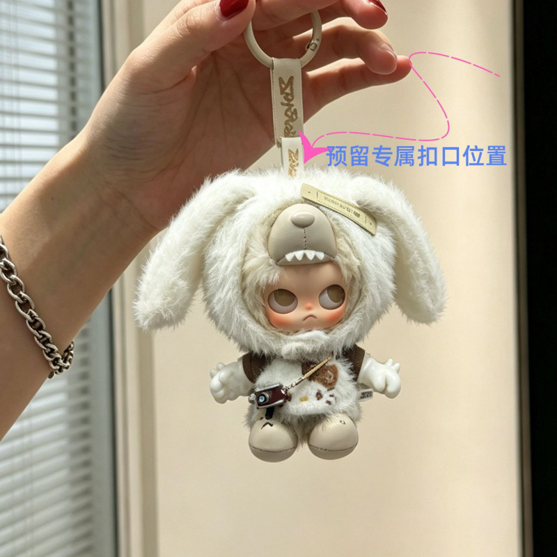 I‘Am Zsiga Series Vinyl Plush Doll Clothes, Cute Plush Tops, Bunny Ears Set, Doll Clothes