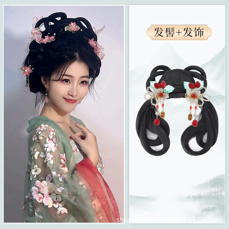 청우빵 + 진주딸기 헤어 액세서리 한쌍