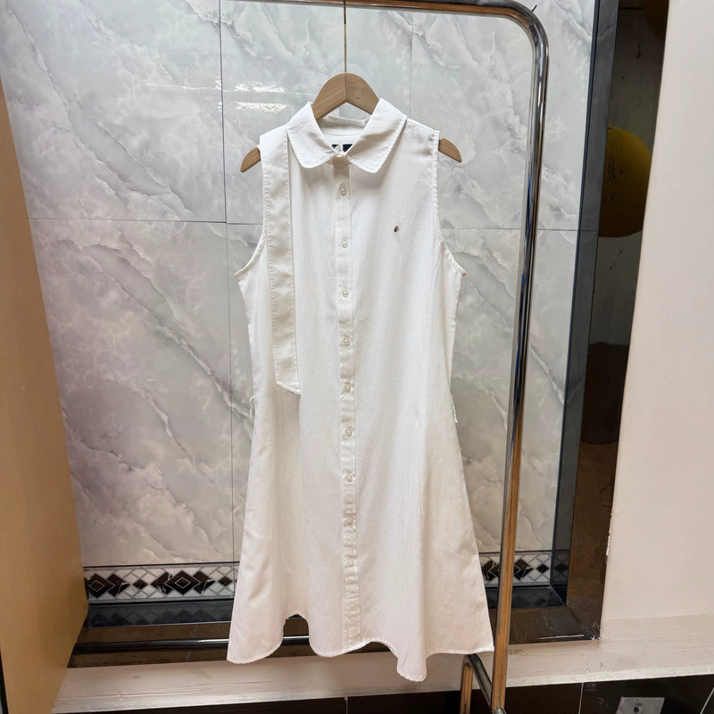 Shenzhen Nanyou New Style Sleeveless Shirt Dress Pure Cotton Pony Logo Polo Collar Summer Women's A-Line Skirt Shenzhen Nanyou New Style Sleeveless Shirt Dress Pure Cotton Pony Logo Polo Collar Summer Women's A-Line Skirt