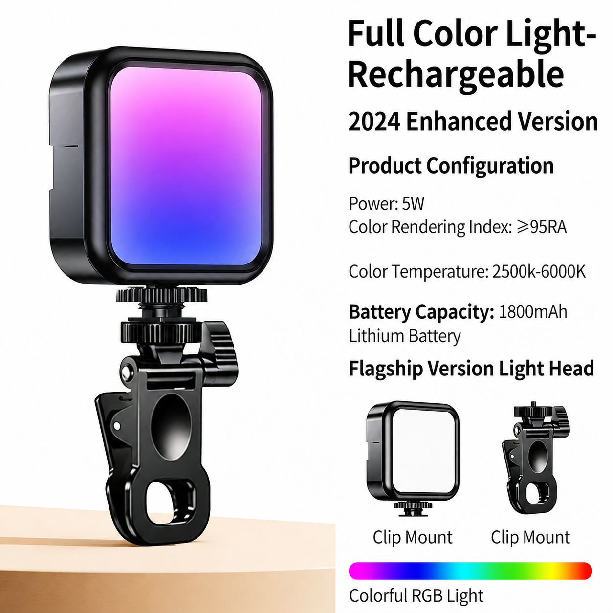 Lámpara de bolsillo mini portátil de tofu portátil de foto selfie fotográfica RGB iluminación de luz al aire libre image 18