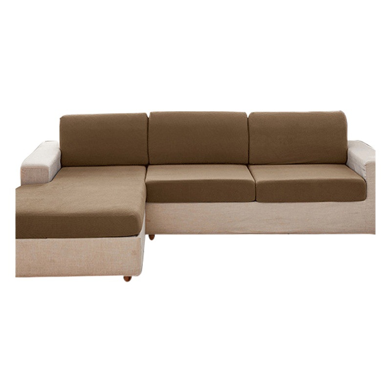 Funda de cojín de sofá de forro polar elástico de color sólido para venta al por mayor transfronteriza, funda universal para sofá con diseño de grano de maíz.