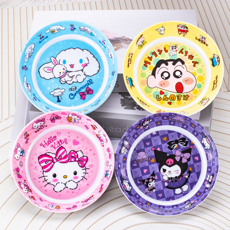 Culomi melamine resin tableware snack plate cartoon cute creative fruit plate American dish five inch round bone plate Culomi melamine resin tableware snack plate cartoon cute creative fruit plate American dish five inch round bone plate