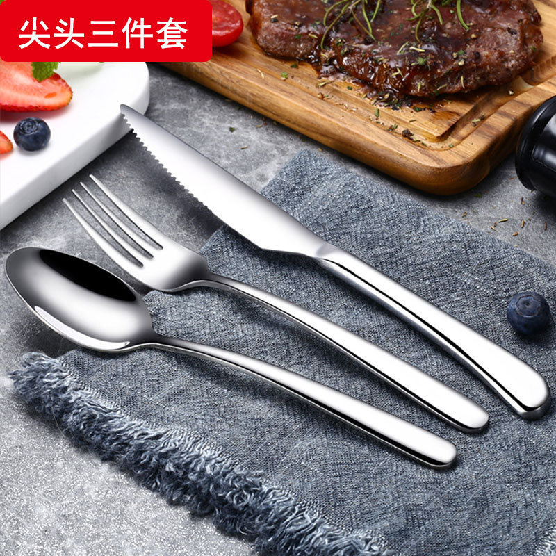 316 스틸 포인티드 3피스 세트(나이프 1개, 포크 1개, 교체 1개)