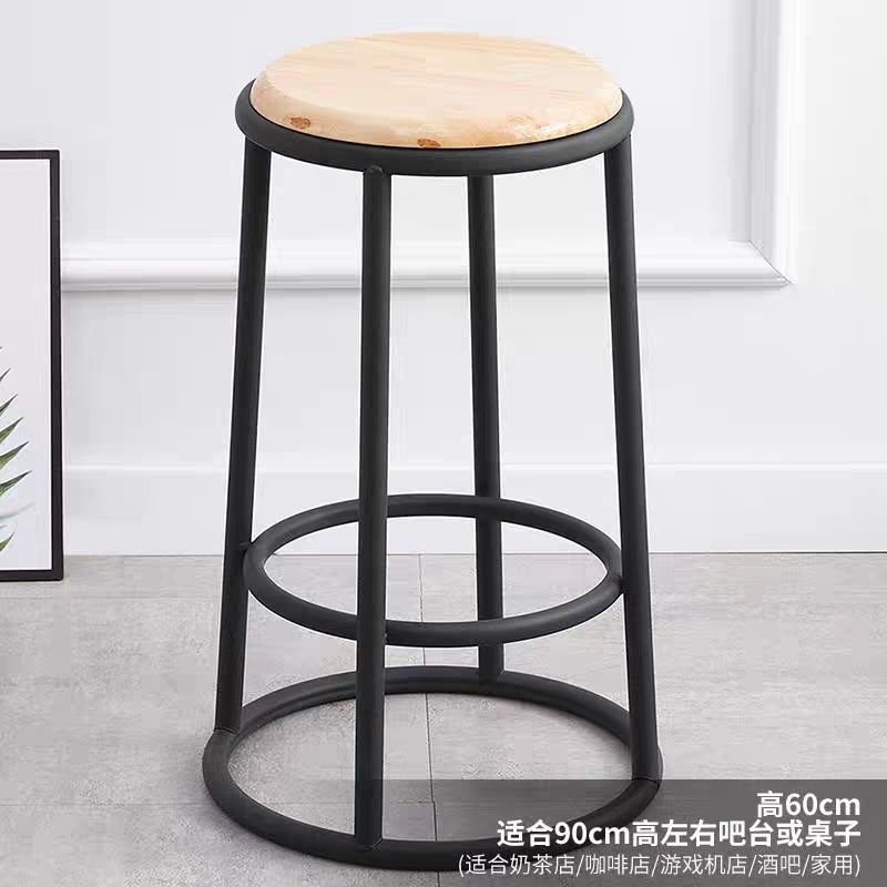 60 high solid wood surface + black rack