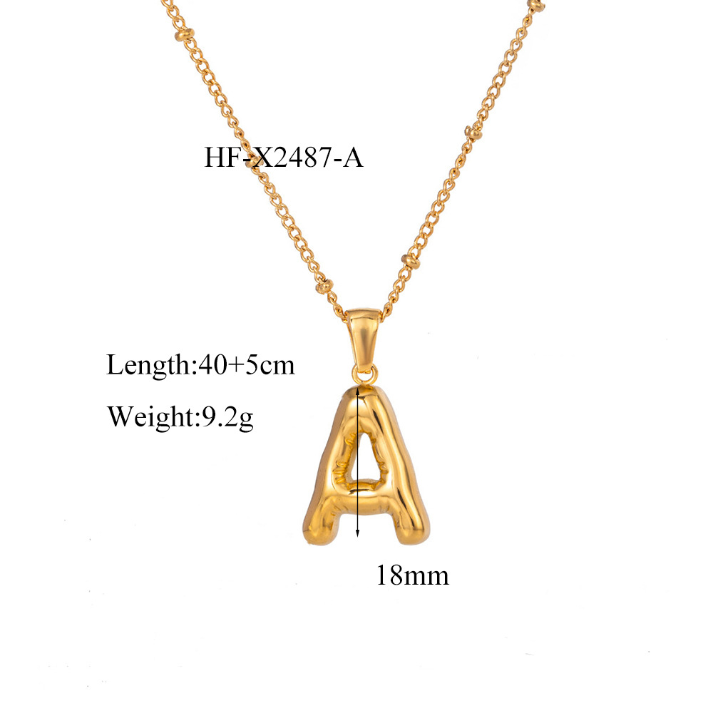 12g Weight Titanium Steel Pendant Material Pendant Necklace Classification Titanium Steel Chain Material cable chain Chain Type 1 Piece Quantity Daily Occasion Titanium Steel Material Letter Pattern All Seasons Season Women's Gender Plating Design Modern Style, Simple Style Style Wholesale Jewelry Modern Style Simple Style Letter Titanium Steel Plating Cable Chain Pendant Necklace 8