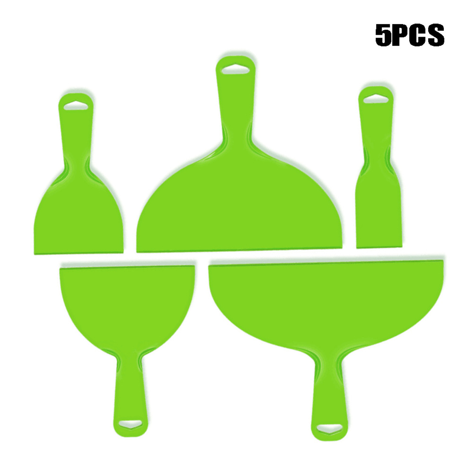 녹색 플라스틱 퍼티 나이프 5개 세트(2인치, 4인치, 6인치 8inch 10inch) 0.164kg