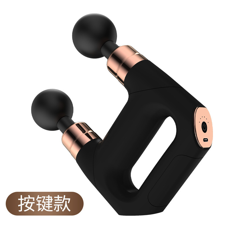双頭筋膜銃USB充電ボタンタイプ電動筋肉リラックス携帯フィットネスマッサージ銃クロスボーダー新製品821|undefined