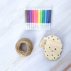 Пятиконечная звезда с Дедом, 1 уп. по 10 шт., с бечёвкой, с 12 красками