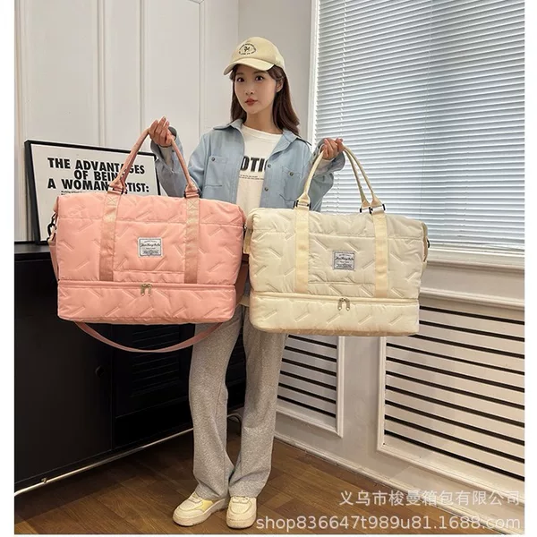 Large Capacity Lightweight Portable Crossbody Luggage Bag Dry and Wet Separate Storage Shoe Box Bag Travel Fitness Bag