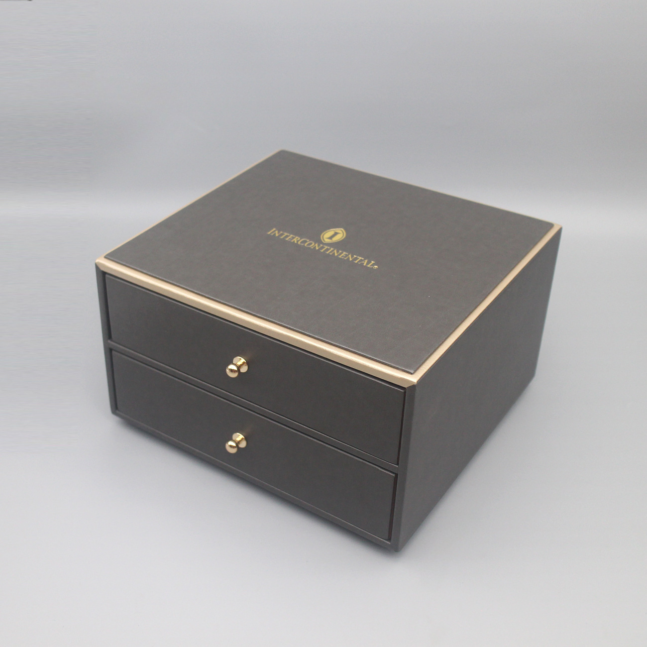 Caja de almacenamiento de hoteles Caja de artículos de cuero de alto nivel Guía de servicio de habitaciones Clip de notas Base de control remoto Kit de residencia