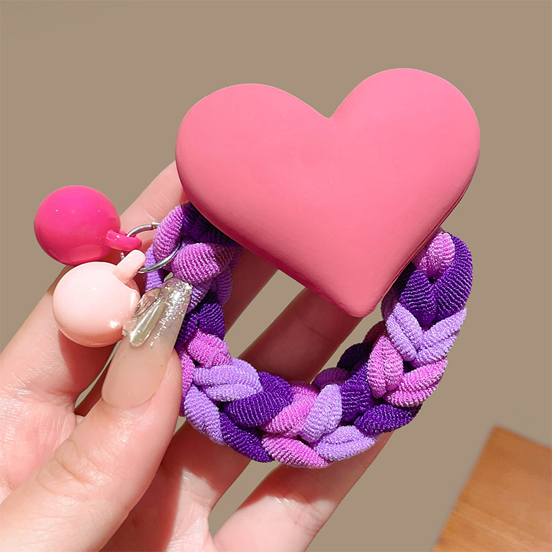 Sanrio colorido tejido de otoño e invierno para niños cuerda de pelo de dibujos animados linda chica banda de goma tocado alto elástico diadema duradera