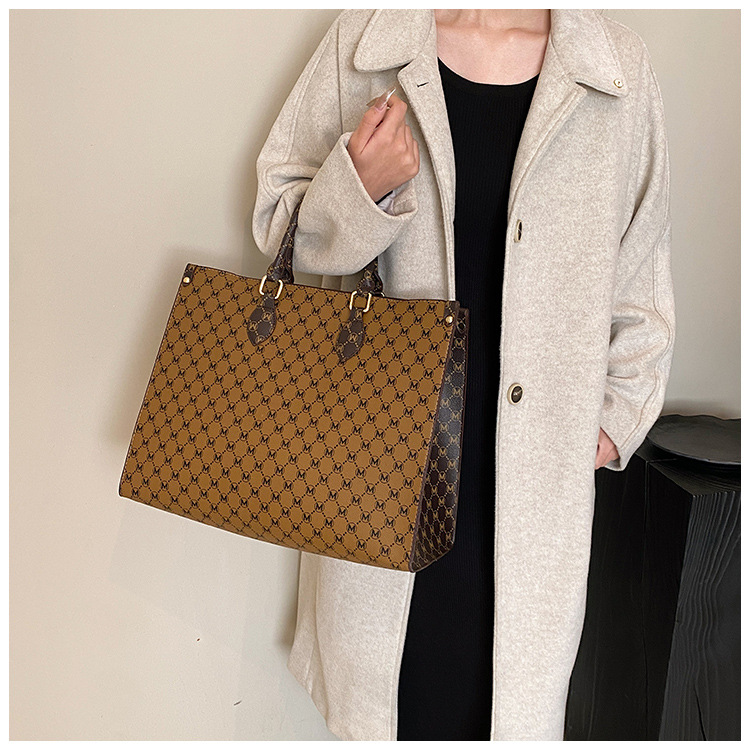 Bolso de hombro para mujer bolso retro de gran capacidad tendencia_voghion.com