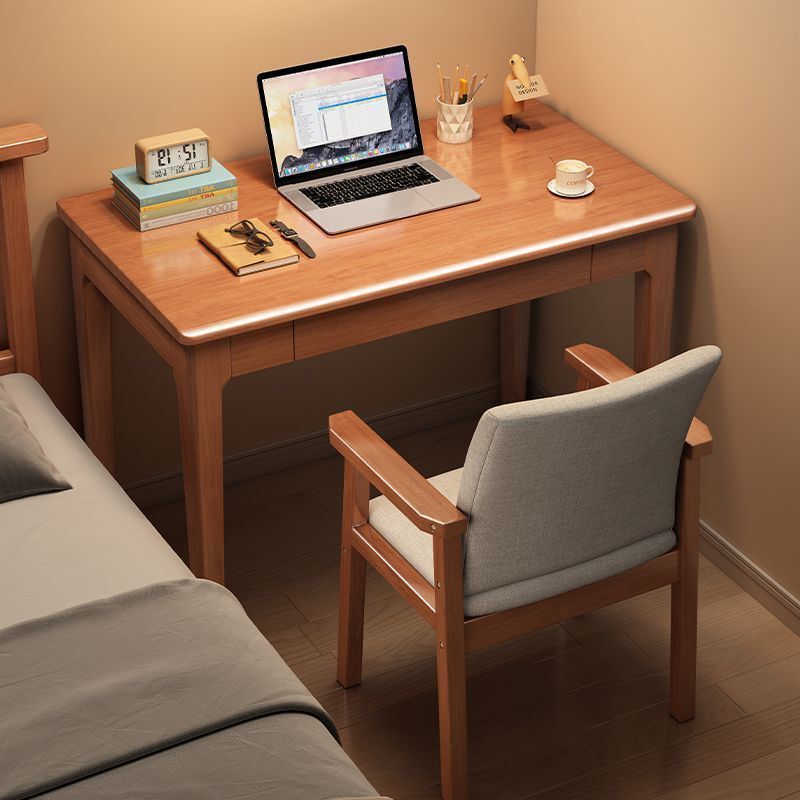 All-Solid Wood Desk, Bedroom Student Study Table, Small Apartment Office Desk, Home Computer Desk, Simple Study Room Writing Desk