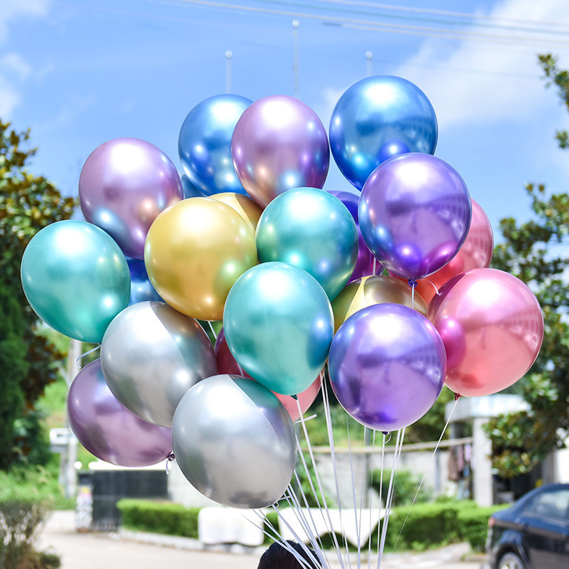 金属風船卸売 10inch クロム色風船 ラテックス結婚式結婚式装飾風船 誕生日パーティー宴会風船|undefined