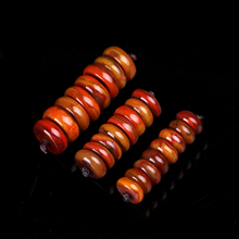 批发宣化上谷战国红玛瑙算盘珠隔片隔珠散珠手串手链吊坠配饰