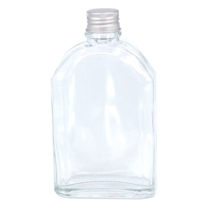 Заводские продажи новая бутылка для напитков сок плоская бутылка вина кофе холодный напиток бутылка чая с молоком свет отсечка косой плечо плоская стеклянная Пустая бутылка