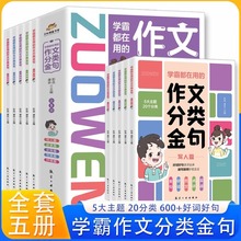 学霸都在用的作文分类金句5册小学生四五六年级写作解析技巧素材