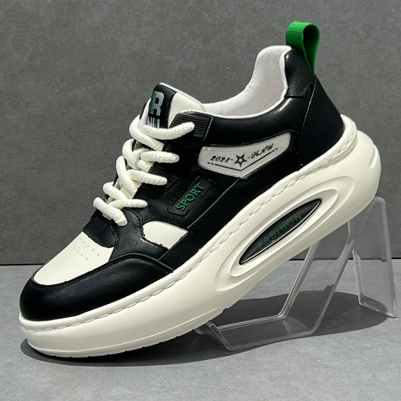 Низкая мужская обувь 2025 новая весенняя обувь модная кожаная обувь модная обувь для панд мужская универсальная повседневная обувь для папы