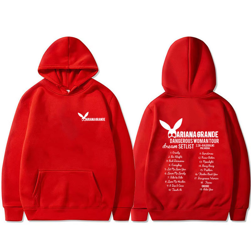 Moda Ariana Grande Dangerous Mujer Tour Merch Hoodie Male