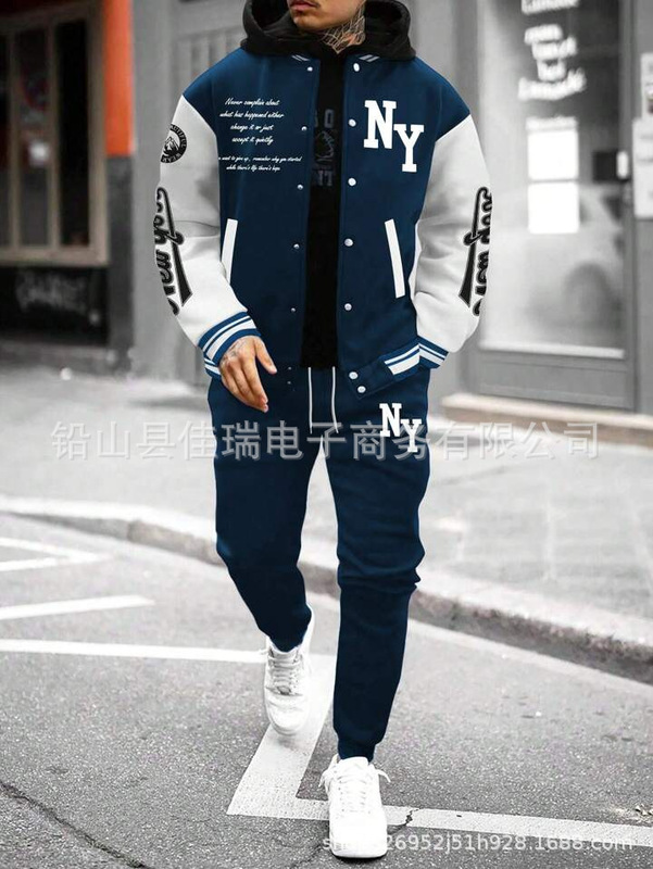 TEMU速卖通亚马逊MLB棒球服夹克3D印花外套开衫长裤套装源头批发|undefined