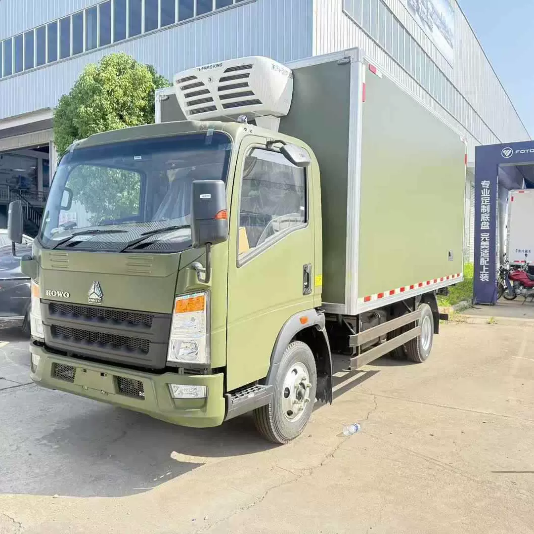 国三重汽豪沃4.2米冷藏车拉鲜果蔬菜海鲜运输车雪糕鲜肉出口厂家