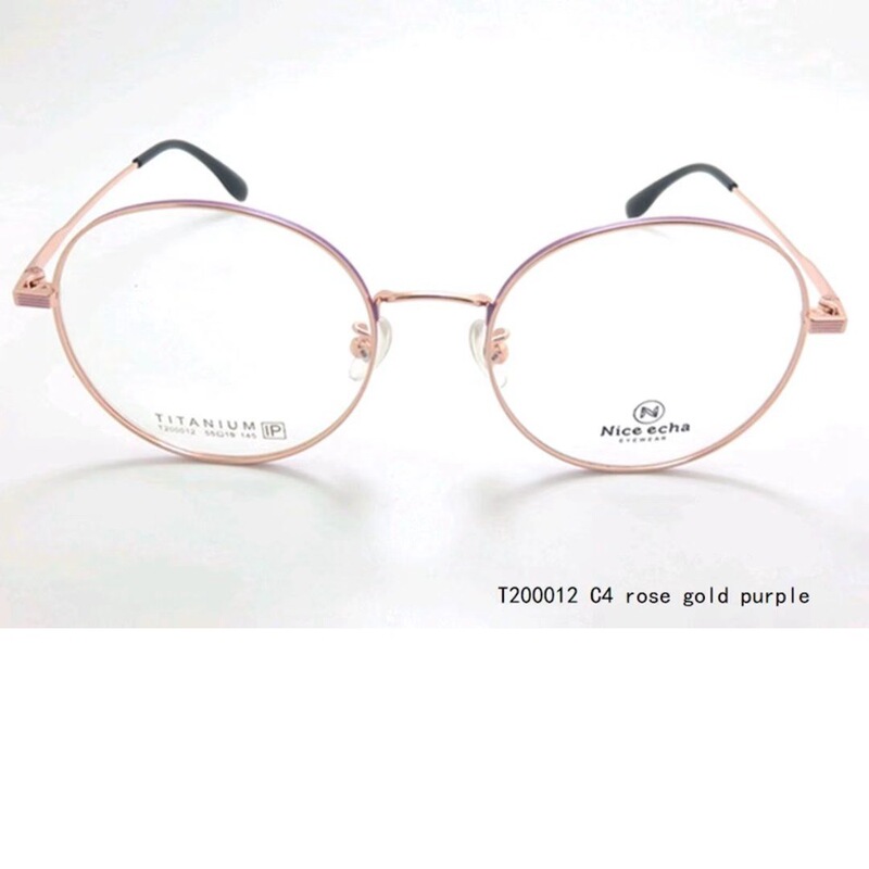 Supports 1:1:1 Equipped with Large Round Retro Plain Glasses Frames, Best-Selling Men's and Women's Myopia Glasses Frames T200012