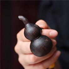沉香木福禄葫芦手把件雕刻随身文玩桌面摆件家居装饰品车挂件吊坠