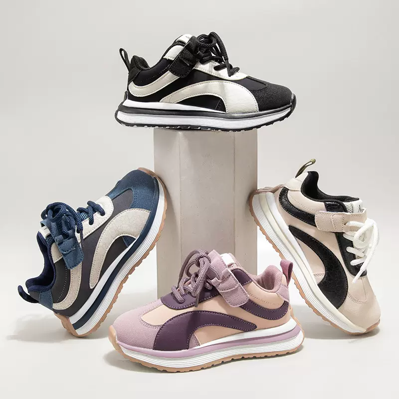 新款春秋季儿童休闲板鞋韩版女生潮流百搭运动鞋德训鞋厂家直销