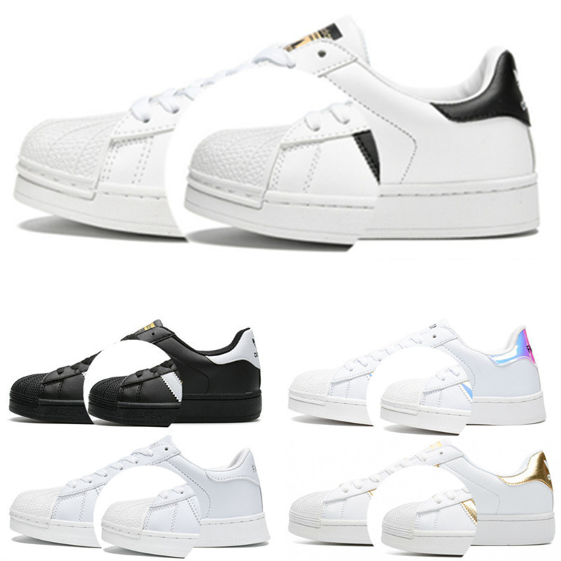 Putian Shoes Clover Classic Gold Label White and Black Shell Toe Laser Versatile Casual Shoes Men's and Women's Shoes Student Sports Shoes
