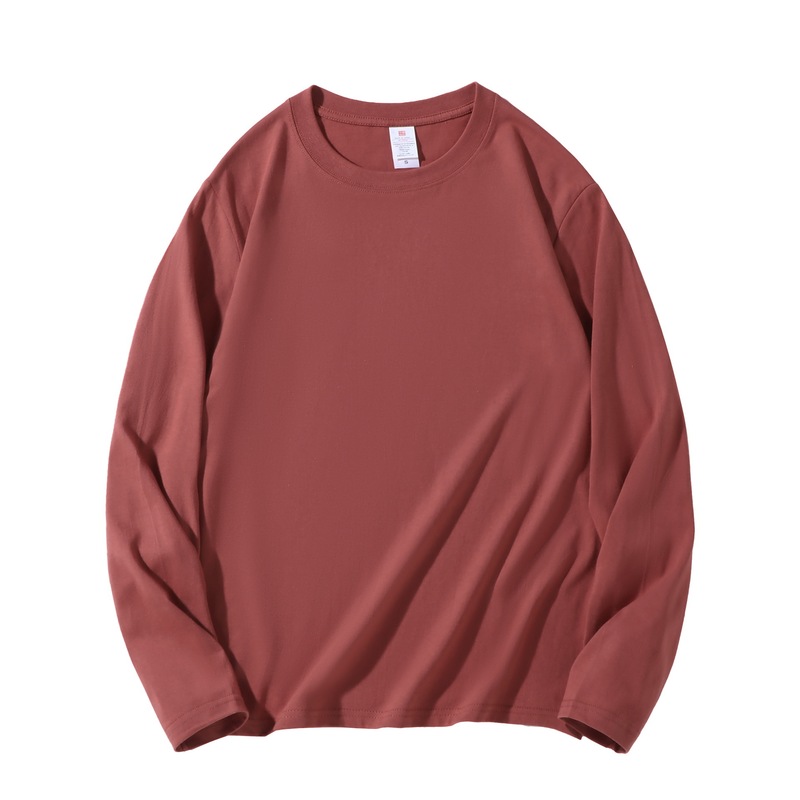 230g長袖Tシャツ メンズ 無地 丸首 ゆったり ベースレイヤー カルチャーシャツ インナー 作業服 カスタムプリントロゴ入り|undefined