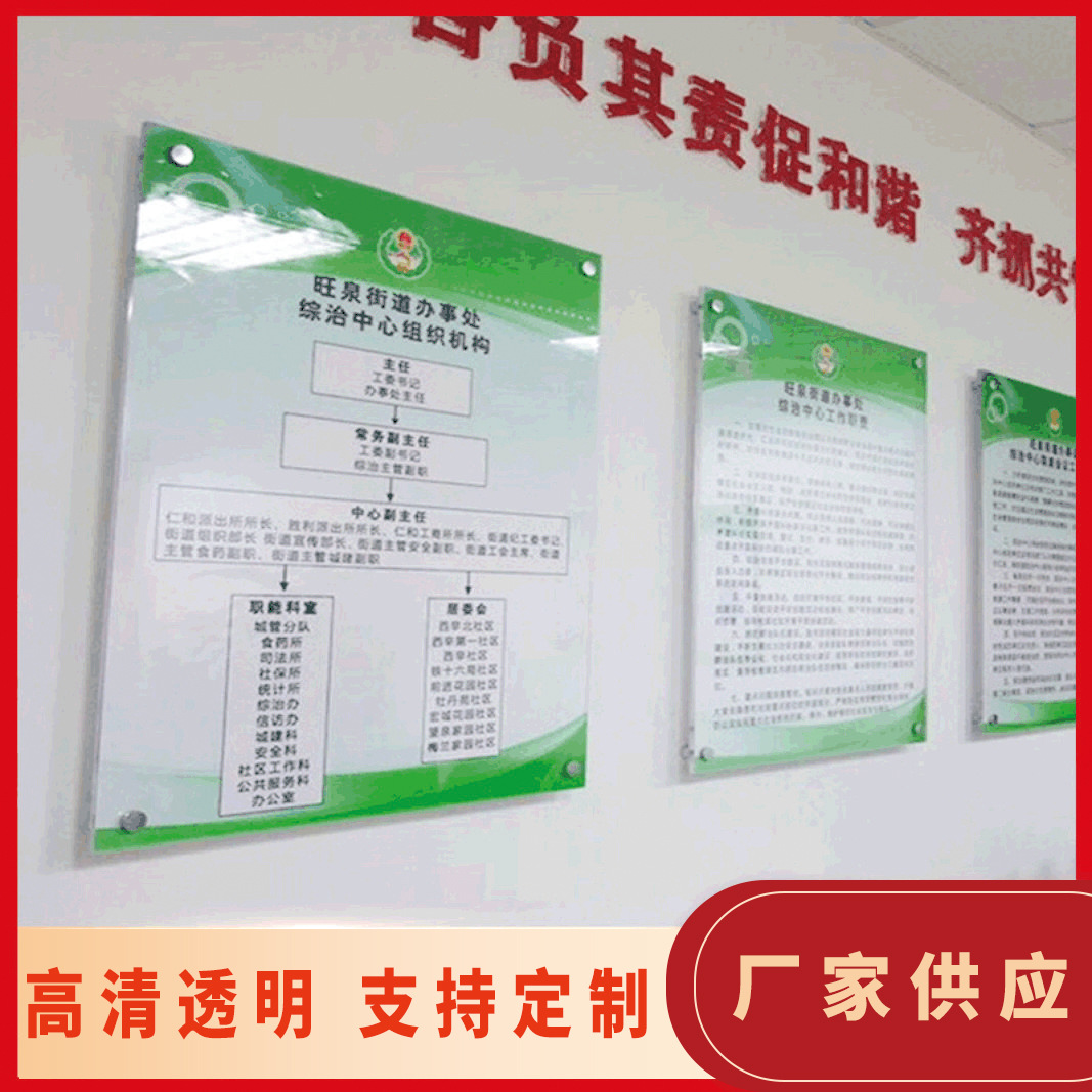 亚克力广告牌加工双层有机玻璃板郑州uv打印展板透明夹画工厂批发