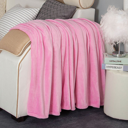 Flannel Gift Blanket Solid Color Air Conditioning Blanket Coral Fleece Blanket Sheet Casual Blanket Wedding Return Gift Prize Wholesale