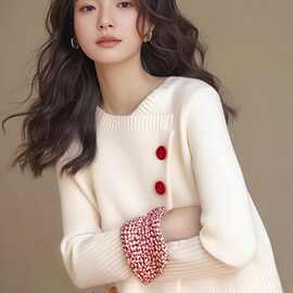 小香风白色针织开衫毛衣女2025新款秋冬慵懒高级感独特绝美小上衣