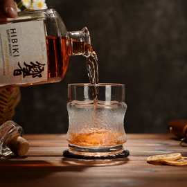 网红挂冰杯高级威士忌杯日式玻璃杯创意个性酒杯啤酒杯茶杯咖啡杯