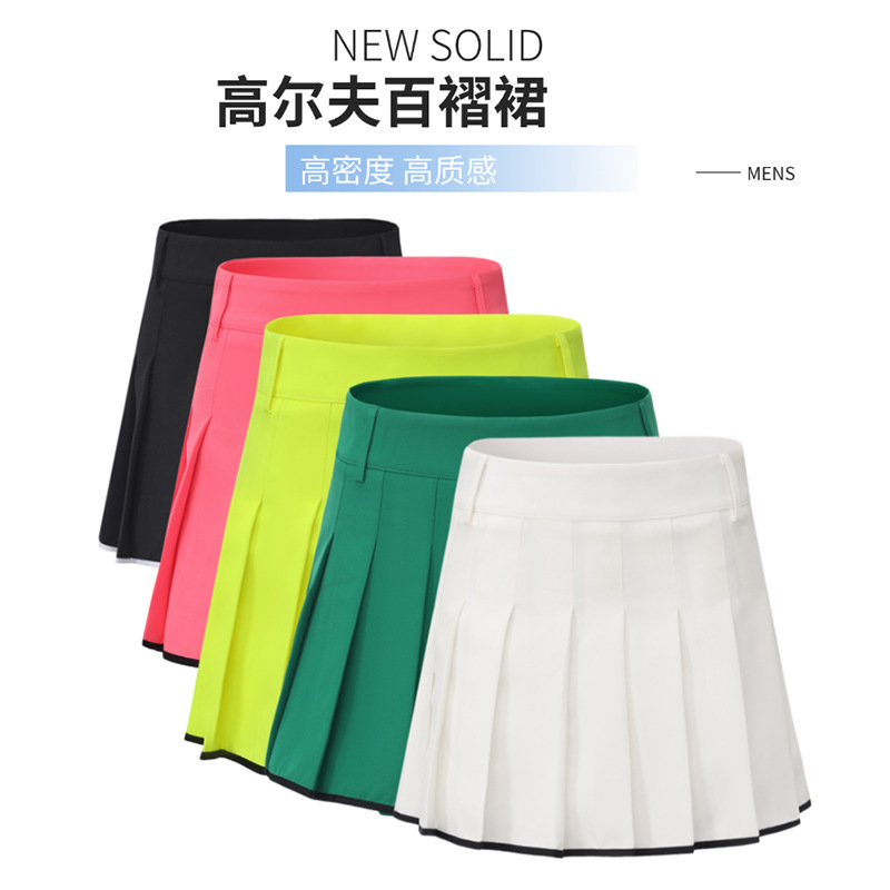 Golf half-length skirt, pleated cross-border set, Korean tennis skirt-pants, lightweight golf clothing, women's summer skirt Golf half-length skirt, pleated cross-border set, Korean tennis skirt-pants, lightweight golf clothing, women's summer skirt