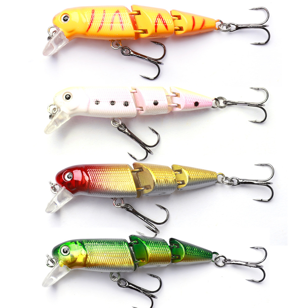 FTK multicolor tres secciones Loya cebo 11.5cm / 15g simulación multi-sección Mino cebo de pesca al aire libre transfronteriza mayorista