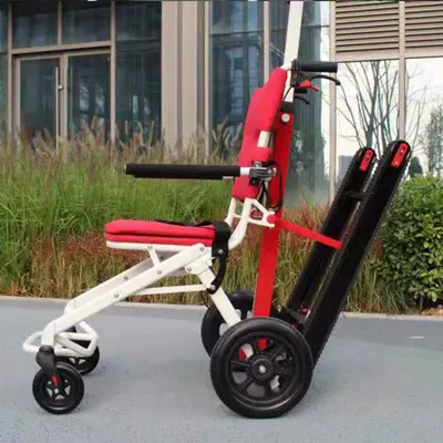 Foldable aluminum alloy electric stair climber that allows you to climb stairs without bending over; a specialized electric wheelchair designed for use in older buildings (Qatlanan elektrik velosipedlər) - detachable-track-system-12a-lithium-battery-manual-push-for-flat-terrain