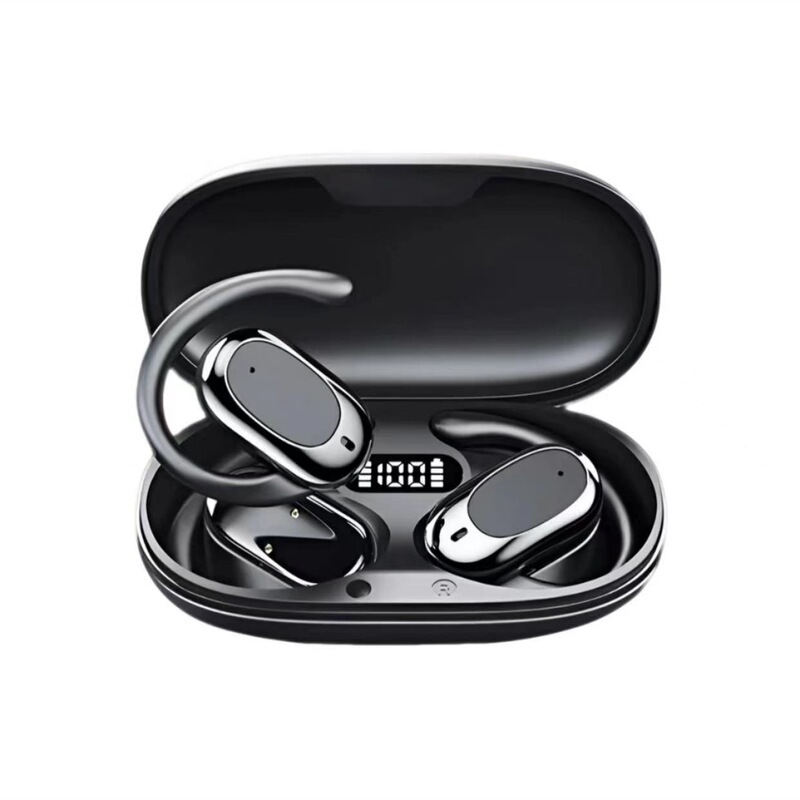 ワイヤレス Bluetooth ヘッドセット、新しい耳掛けタイプ、長いバッテリー寿命、非インイヤー、ノイズリダクション、スポーツ、Apple および Huawei の携帯電話に適しています|undefined