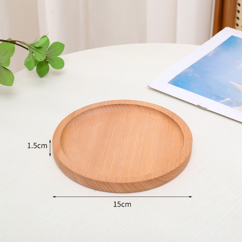 Bandeja de madera maciza estilo japonés, plato rectangular de almacenamiento, plato creativo para frutas, plato de madera de haya para desayuno, bandeja de madera para aperitivos.