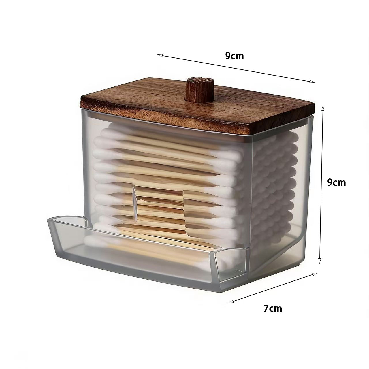 [Tienda de fábrica gris transparente] caja de almacenamiento de algodón acrílico se puede superponer portátil permeable a la ceniza para el almacenamiento de maquillaje doméstico